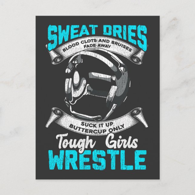 Tough Wrestling Girl Gift Bruises Sport Woman Postcard (Front)