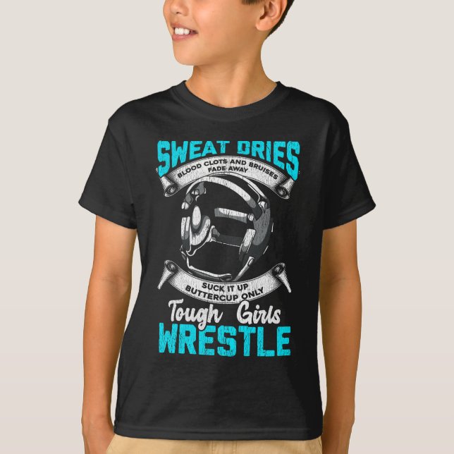 Tough Wrestling Girl Gift Bruises Sport Woman T-Shirt (Front)