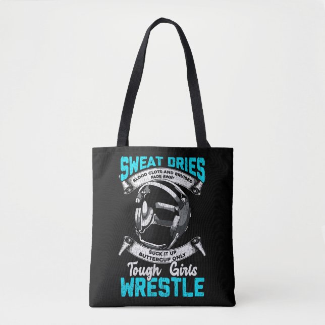 Tough Wrestling Girl Gift Bruises Sport Woman Tote Bag (Front)