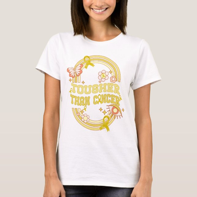tougher than cancer bone cancer Awareness T-Shirt (Front)