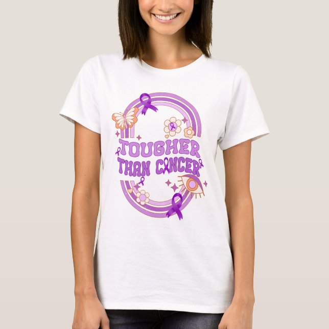 tougher than cancer pancreatic cancer Awareness T-Shirt (Front)