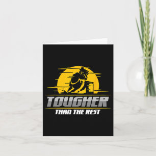 Tougher Than The Rest Horseback Riding Cowgirl Bar Card