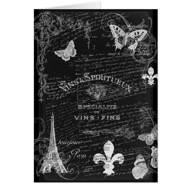 Toujours Paris Collage Art Card (Front)