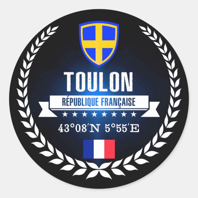 Toulon Classic Round Sticker (Front)