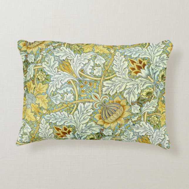 Toulon gold and green decorative cushion (Back)