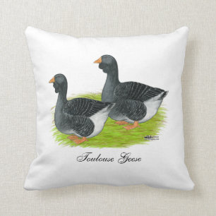 Toulouse Dewlap Geese Cushion