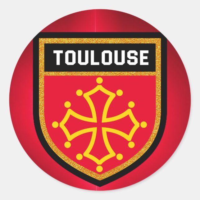 Toulouse Flag Classic Round Sticker (Front)