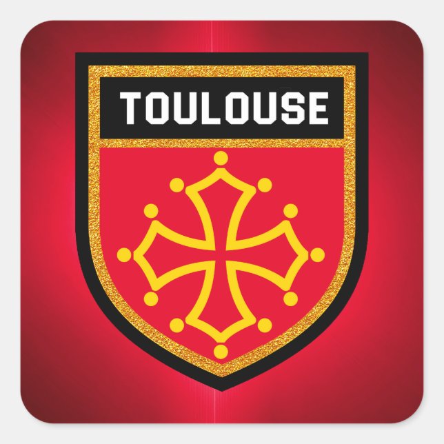 Toulouse Flag Square Sticker (Front)