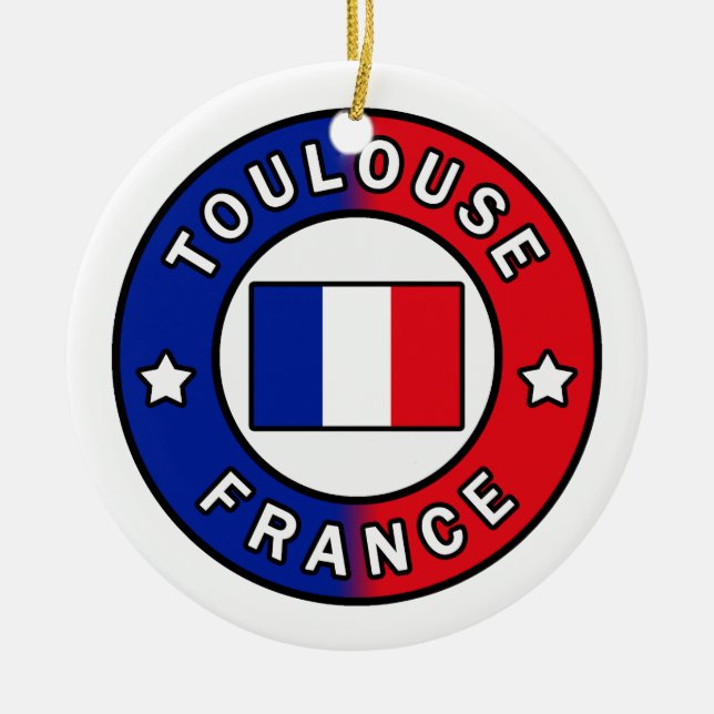 Toulouse France Ceramic Tree Decoration (Front)