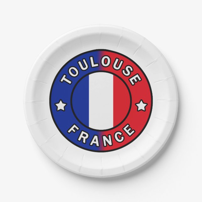 Toulouse France Paper Plate (Front)