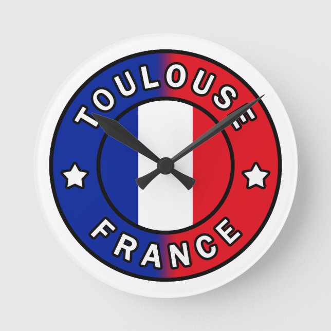 Toulouse France Round Clock (Front)