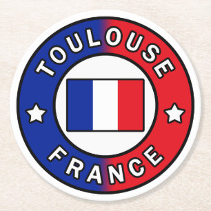 Toulouse France Round Paper Coaster