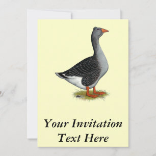 Toulouse Goose Tufted Invitation