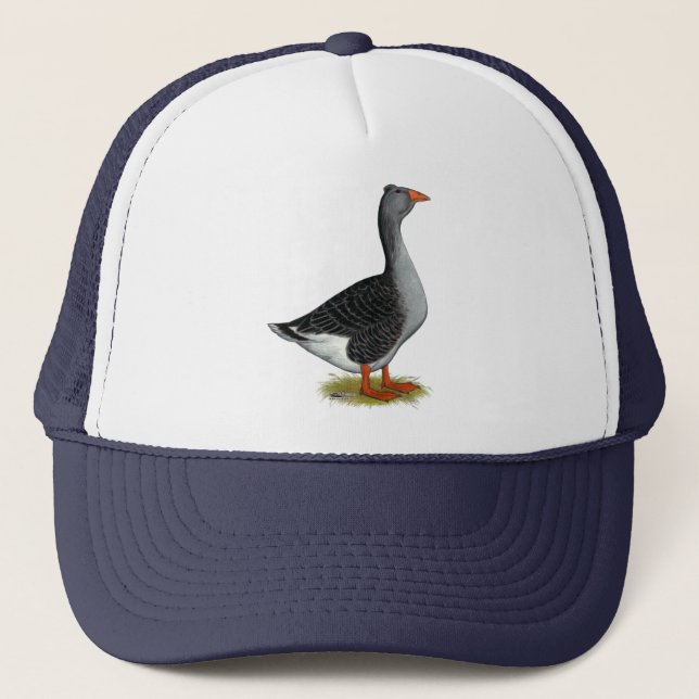 Toulouse Goose Tufted Trucker Hat (Front)