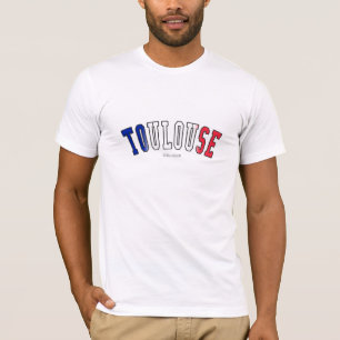 Toulouse in France national flag colours T-Shirt
