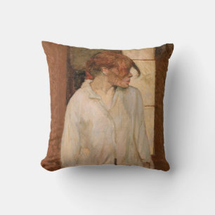 Toulouse-Lautrec - A Montrouge, Rosa La Rouge Cushion