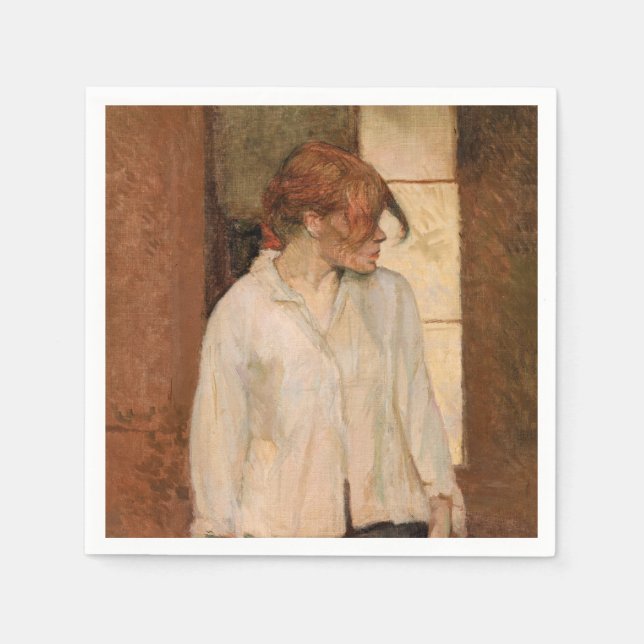 Toulouse-Lautrec - A Montrouge, Rosa La Rouge Napkin (Front)