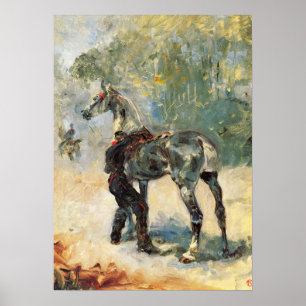 Toulouse-Lautrec - Artilleryman Saddling His Hors… Poster