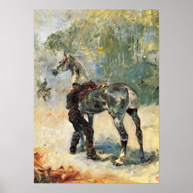 Toulouse-Lautrec - Artilleryman Saddling His Hors… Poster (Front)
