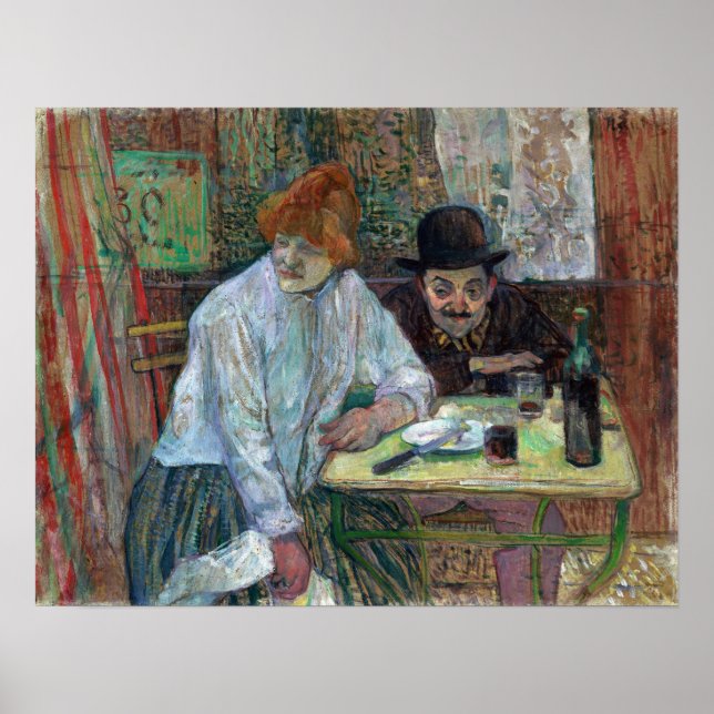Toulouse-Lautrec - At The Cafe La Mie Poster (Front)