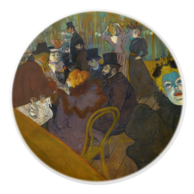 Toulouse-Lautrec - At the Rouge Ceramic Knob (Front)