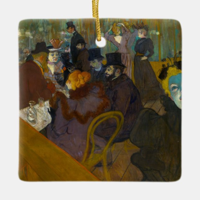 Toulouse-Lautrec - At the Rouge Ceramic Ornament (Front)
