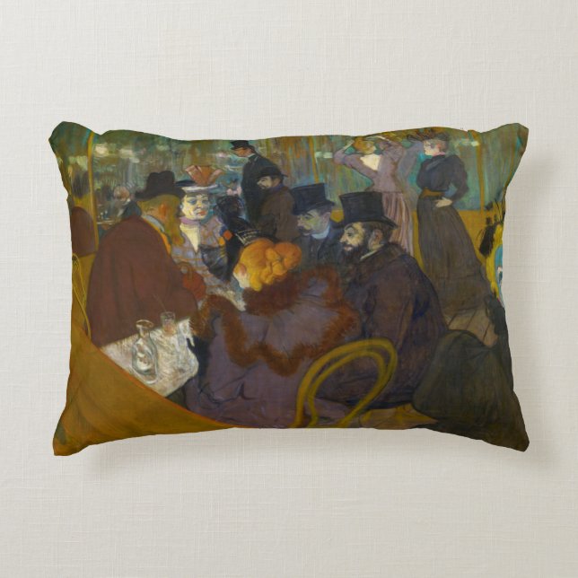 Toulouse-Lautrec - At the Rouge Decorative Cushion (Front)