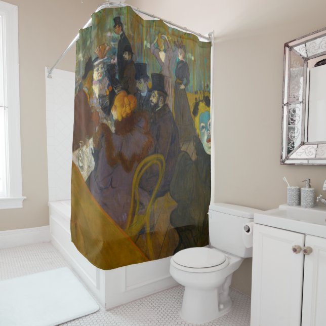 Toulouse-Lautrec - At the Rouge Shower Curtain (In Situ)