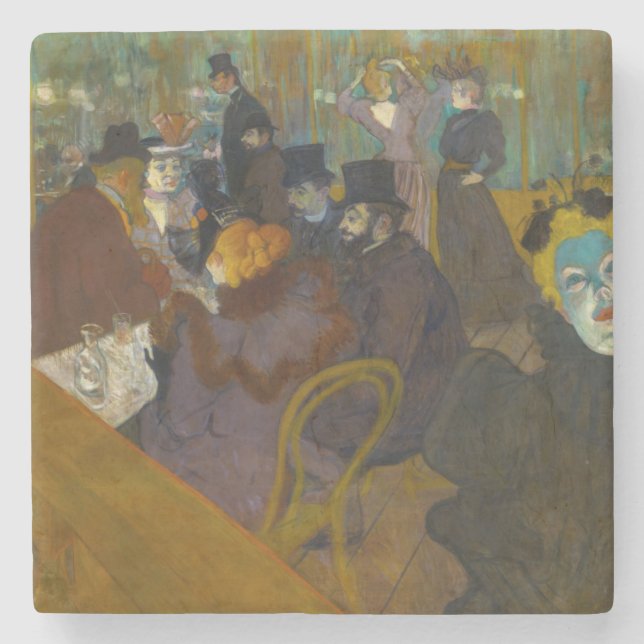 Toulouse-Lautrec - At the Rouge Stone Coaster (Front)