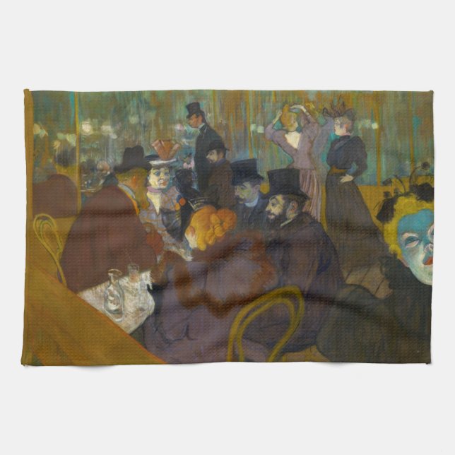 Toulouse-Lautrec - At the Rouge Tea Towel (Horizontal)