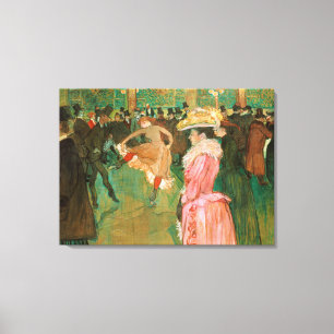Toulouse-Lautrec - At the Rouge, The Dance Canvas Print