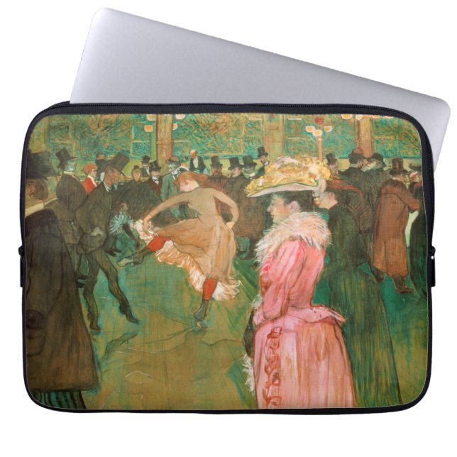 Toulouse-Lautrec - At the Rouge, The Dance Laptop Sleeve (Front)