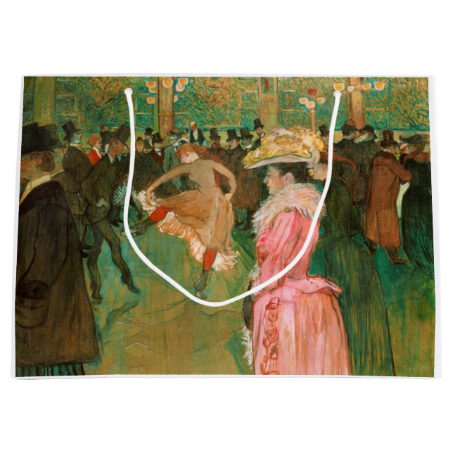 Toulouse-Lautrec - At the Rouge, The Dance Large Gift Bag (Front)
