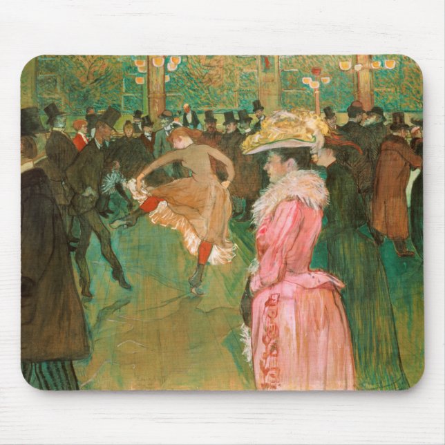 Toulouse-Lautrec - At the Rouge, The Dance Mouse Mat (Front)