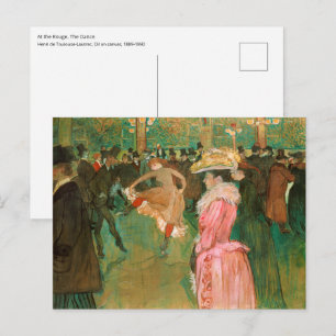 Toulouse-Lautrec - At the Rouge, The Dance Postcard