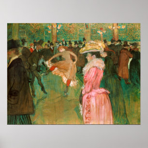 Toulouse-Lautrec - At the Rouge, The Dance Poster