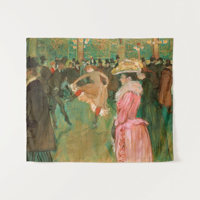 Toulouse-Lautrec - At the Rouge, The Dance Tapestry (Front (Horizontal))