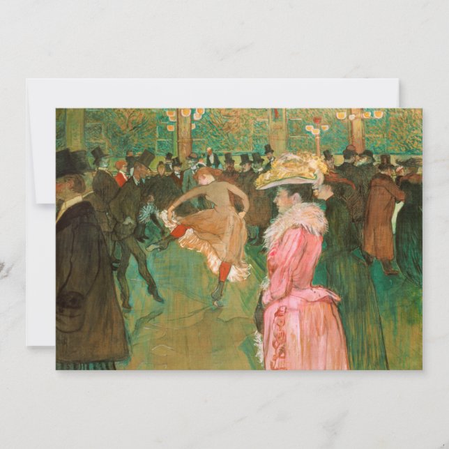Toulouse-Lautrec - At the Rouge, The Dance Thank You Card (Front)