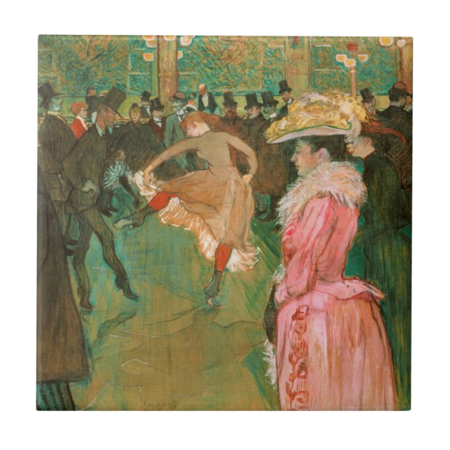 Toulouse-Lautrec - At the Rouge, The Dance Tile (Front)