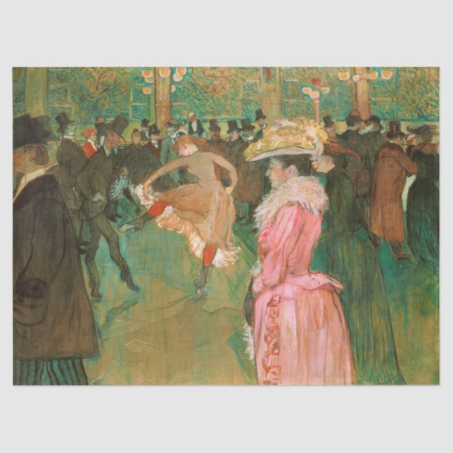 Toulouse-Lautrec - At the Rouge, The Dance Tissue Paper (Front)