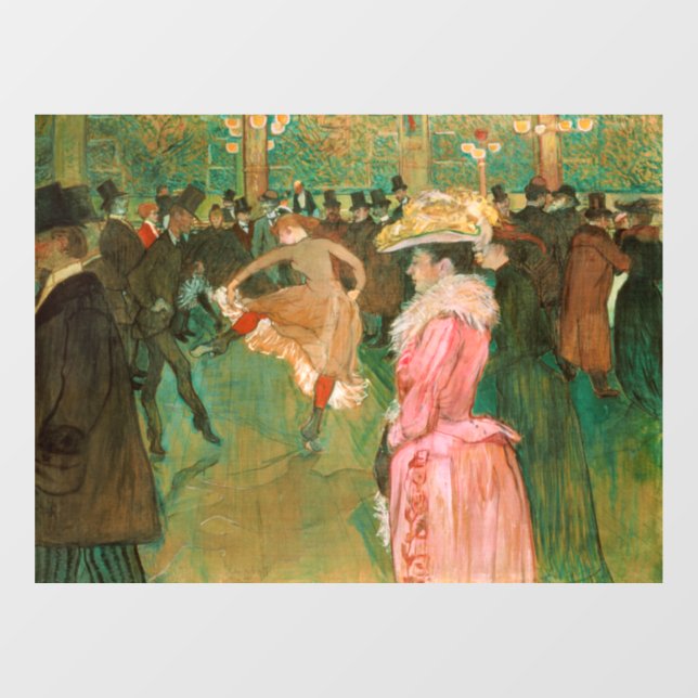 Toulouse-Lautrec - At the Rouge, The Dance Window Cling (Sheet)