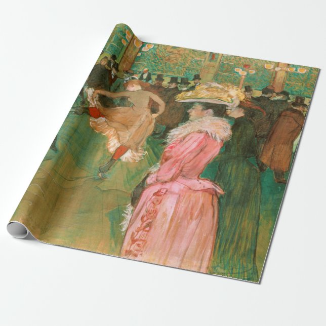 Toulouse-Lautrec - At the Rouge, The Dance Wrapping Paper (Unrolled)