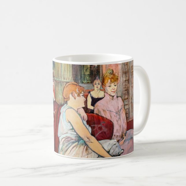 Toulouse-Lautrec - At the Salon, rue des Moulins Coffee Mug (Front Right)
