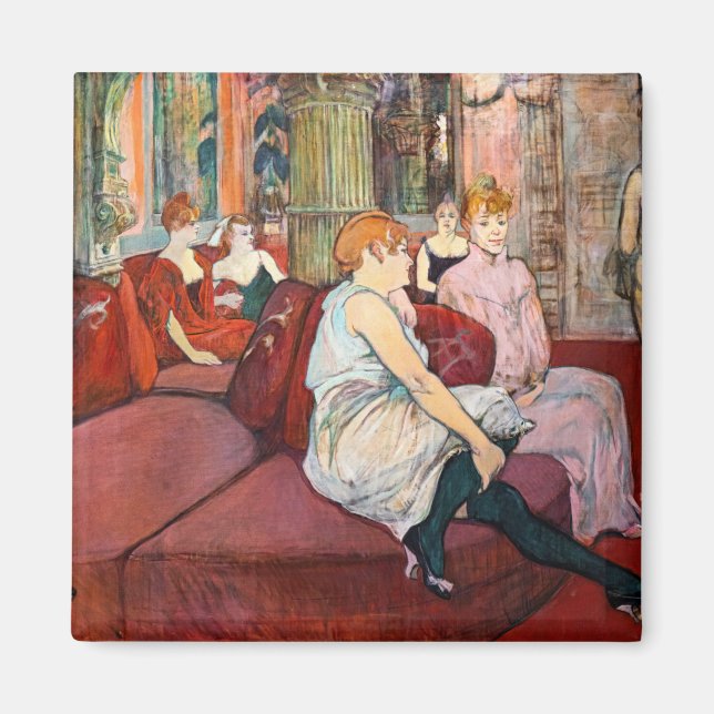 Toulouse-Lautrec - At the Salon, rue des Moulins Magnet (Front)