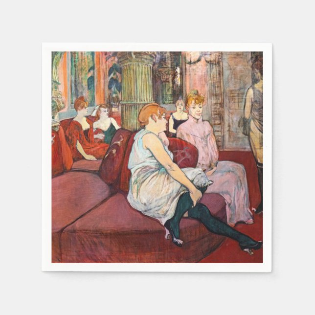 Toulouse-Lautrec - At the Salon, rue des Moulins Napkin (Front)
