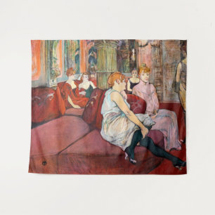 Toulouse-Lautrec - At the Salon, rue des Moulins Tapestry