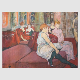 Toulouse-Lautrec - At the Salon, rue des Moulins Tissue Paper