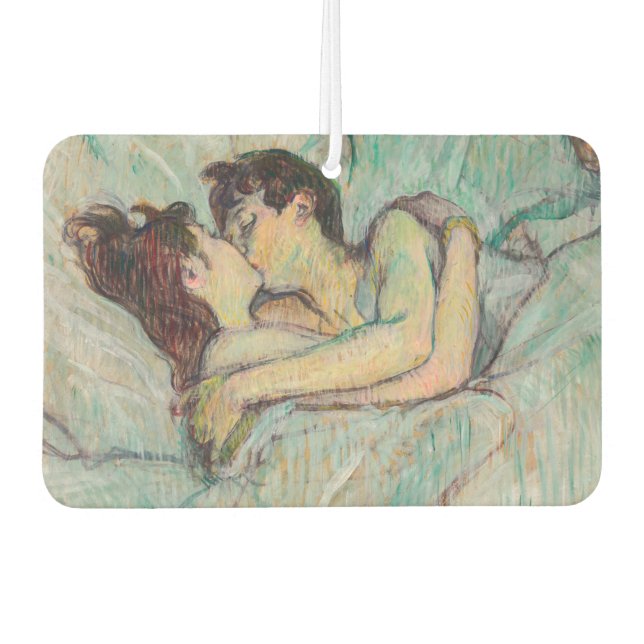 Toulouse-Lautrec - In Bed, The Kiss Car Air Freshener (Front)