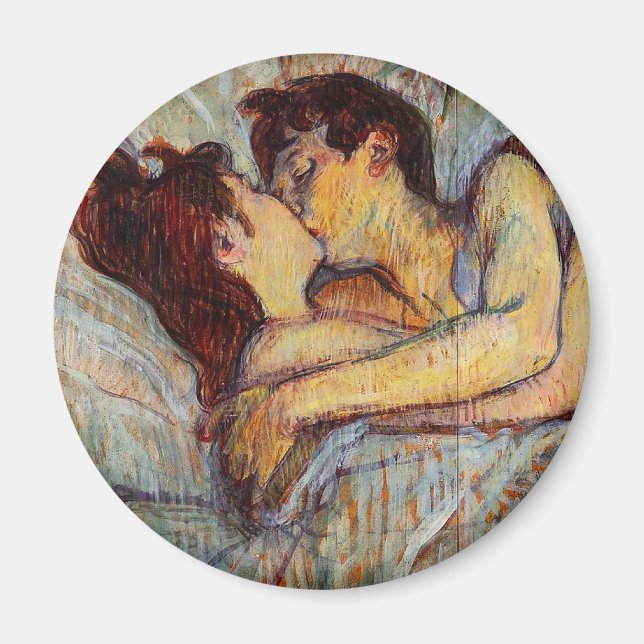 Toulouse-Lautrec In Bed The Kiss Magnet (Front)