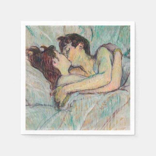 Toulouse-Lautrec - In Bed, The Kiss Napkin (Front)